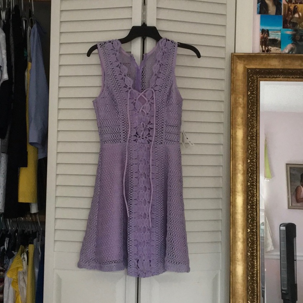 Purple crochet dress